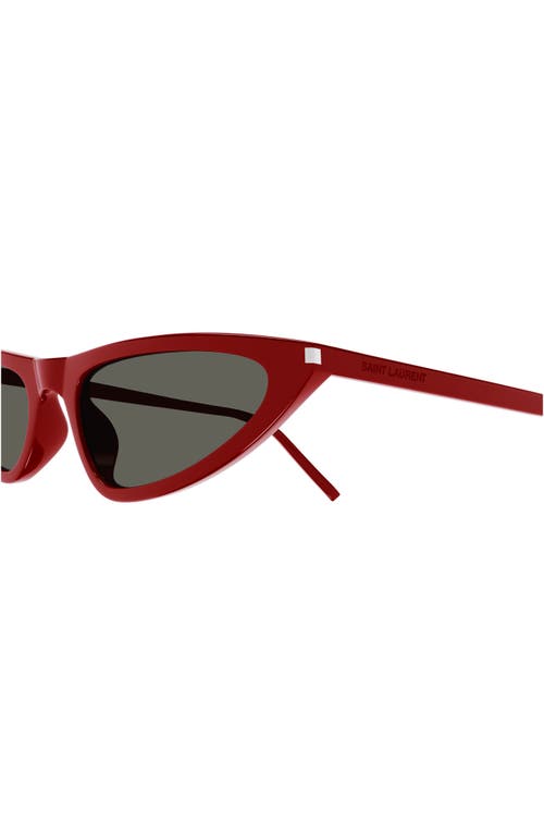 Shop Saint Laurent 55mm Cat Eye Sunglasses In Red