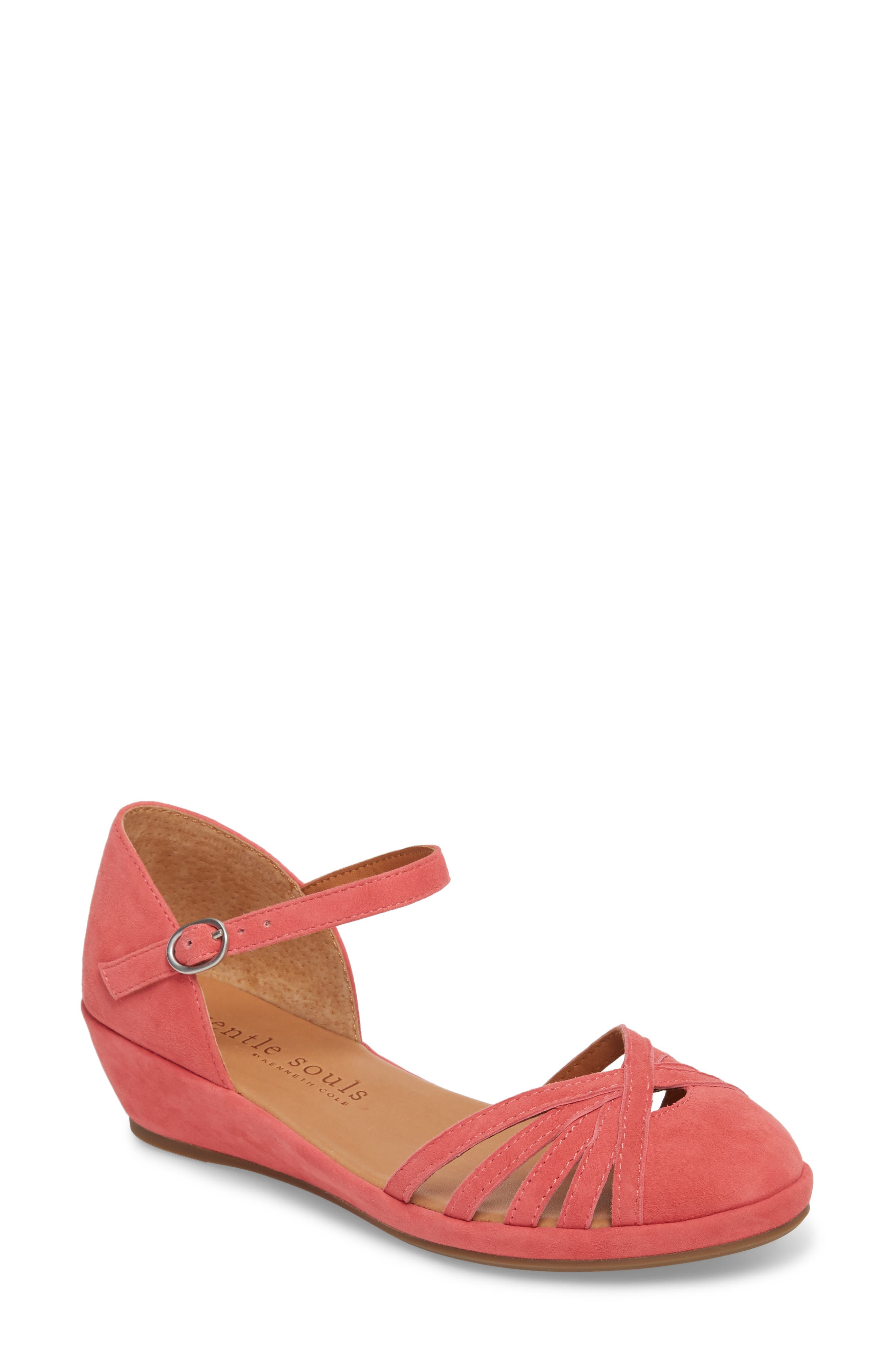 Gentle Souls By Kenneth Cole Naira Wedge- Coral