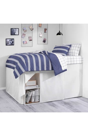 Nautica Twin Xl Solid Dorm Bed Skirt In White