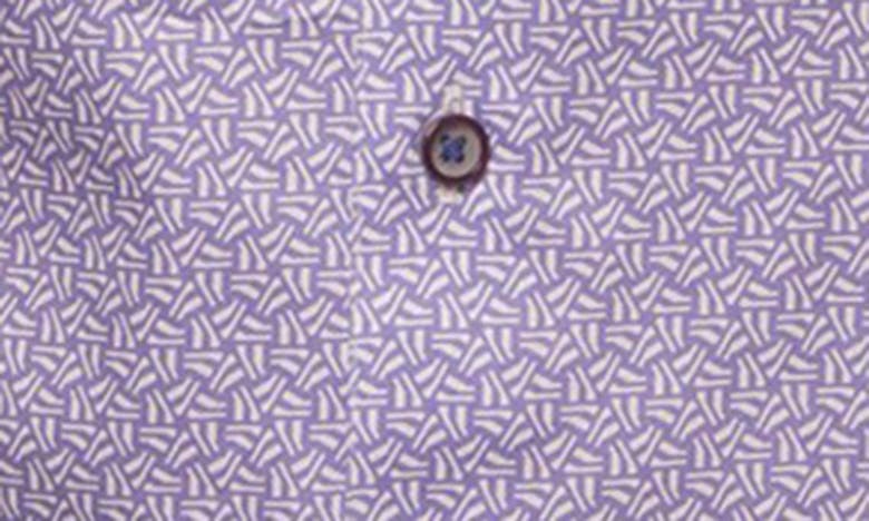 Shop Robert Graham Westley Long Sleeve Cotton Shirt In Purple