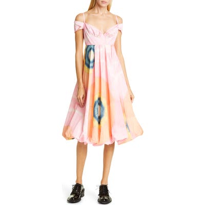 Simone Rocha Dawn Off The Shoulder Taffeta Dress, US / 12 UK - Pink