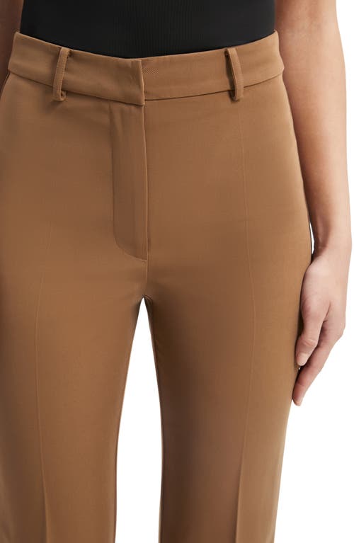 Bardot Halifax High Waist Flare Leg Pants In Chocolate