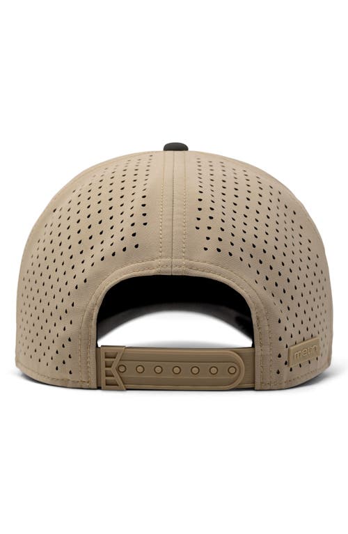 Shop Melin Odyssey Stacked Hydro Performance Snapback Hat In Dark Khaki/black