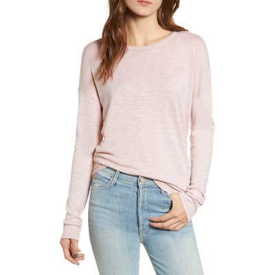 Splendid Crewneck Slub Jersey Tee, Pink