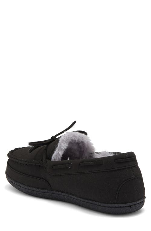 Nordstrom Rack Dutton Faux Shearling Indoor/outdoor Slipper In Black