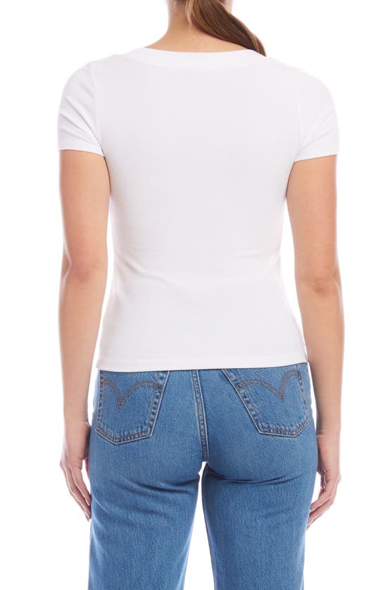 Fifteen Twenty Mindy Square Neck Rib Top In White