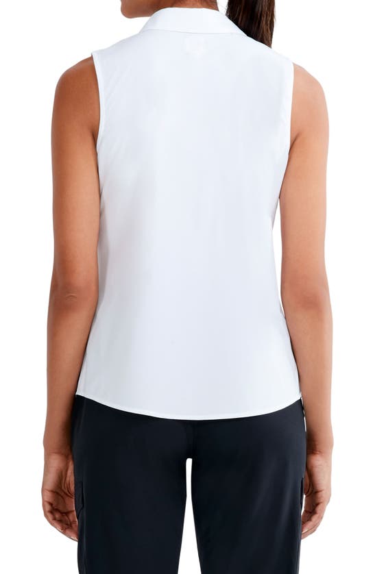 Shop Nz Active By Nic+zoe Nz Active Tech Stretch Collar Tank In Paper White