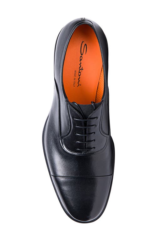 Shop Santoni Cap Toe Oxford In Black