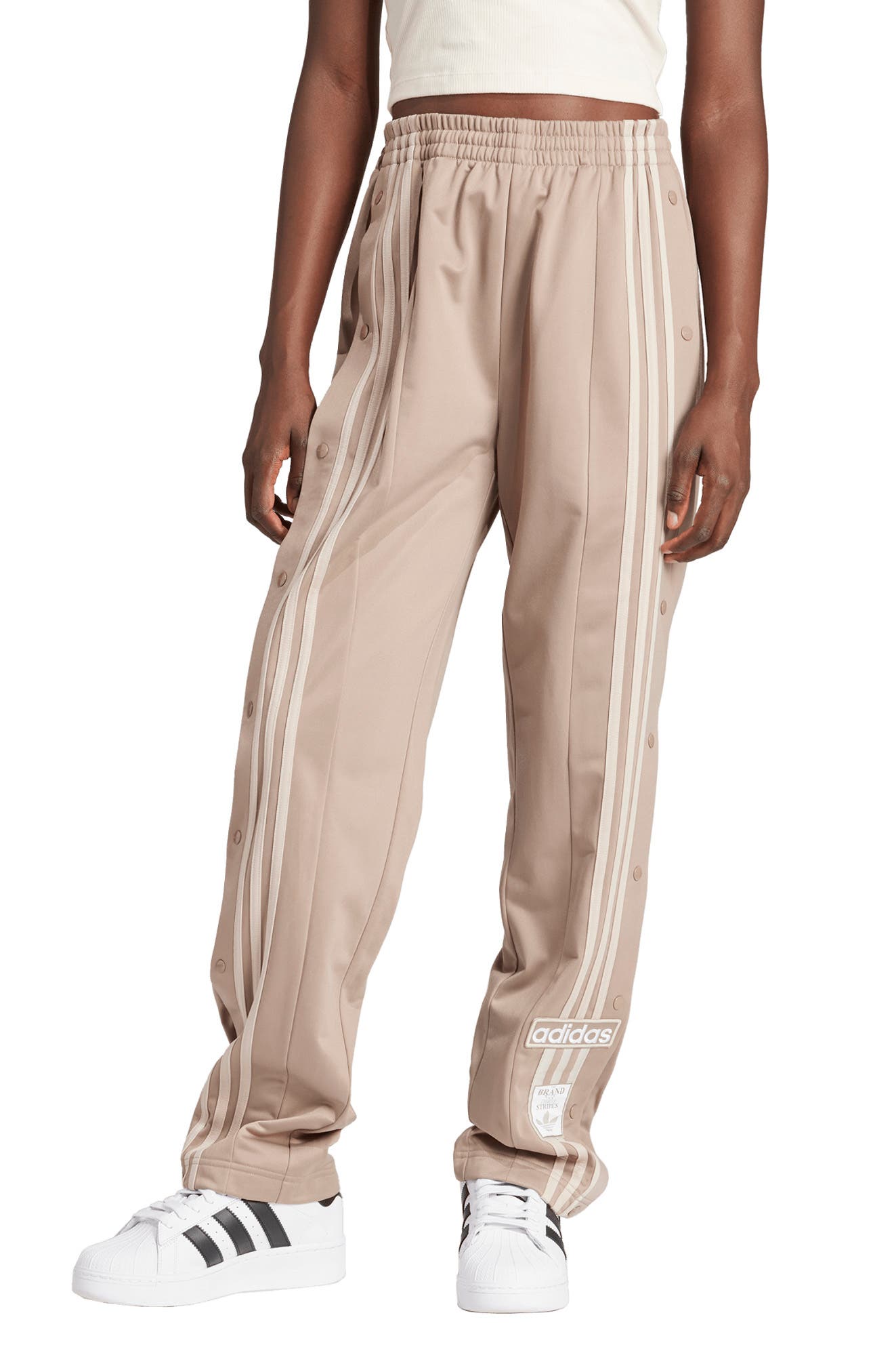 adidas Originals Essentials ribbed flared pants in brown