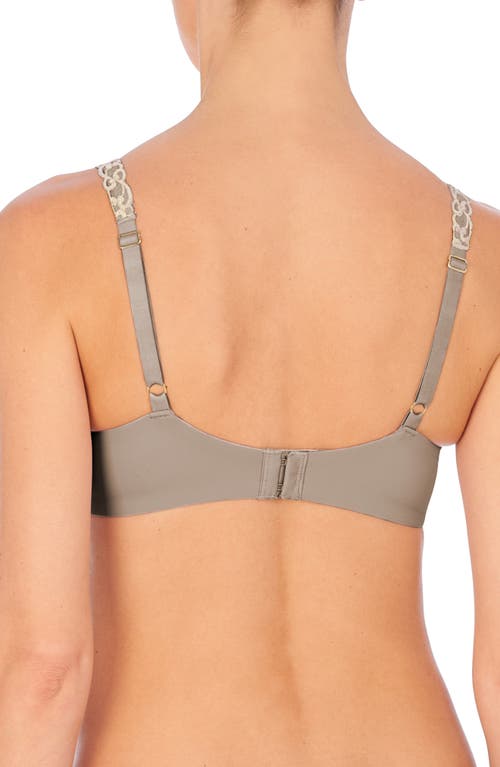 Shop Natori Pure Luxe Underwire T-shirt Bra In Smoky/ivory