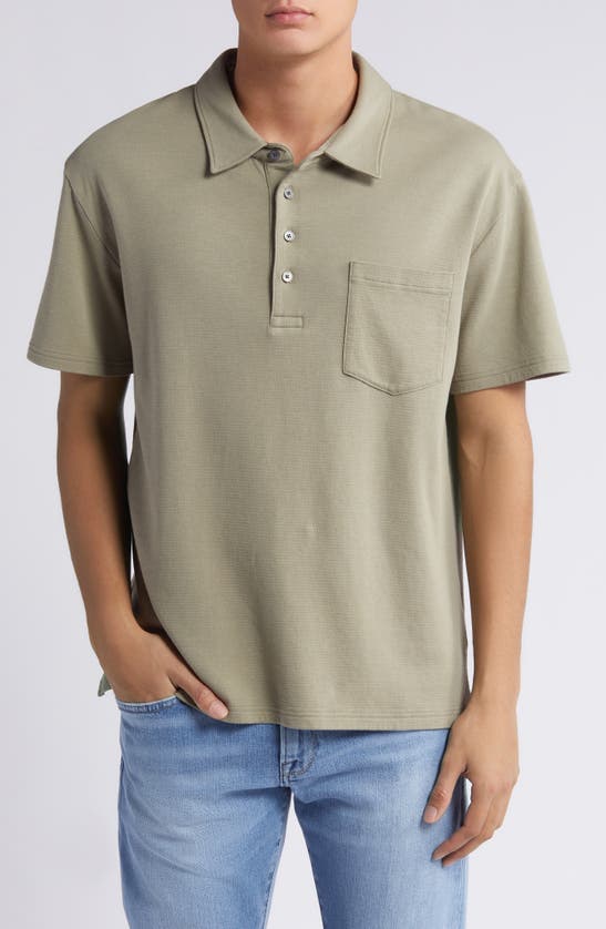 Shop Frame Duo Fold Polo In Dry Sage