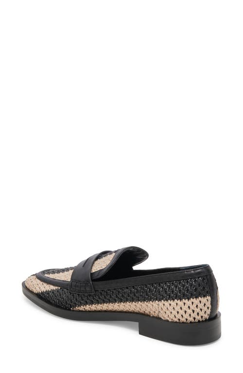 Dolce Vita Halley Woven Loafer In Black Multi Raffia