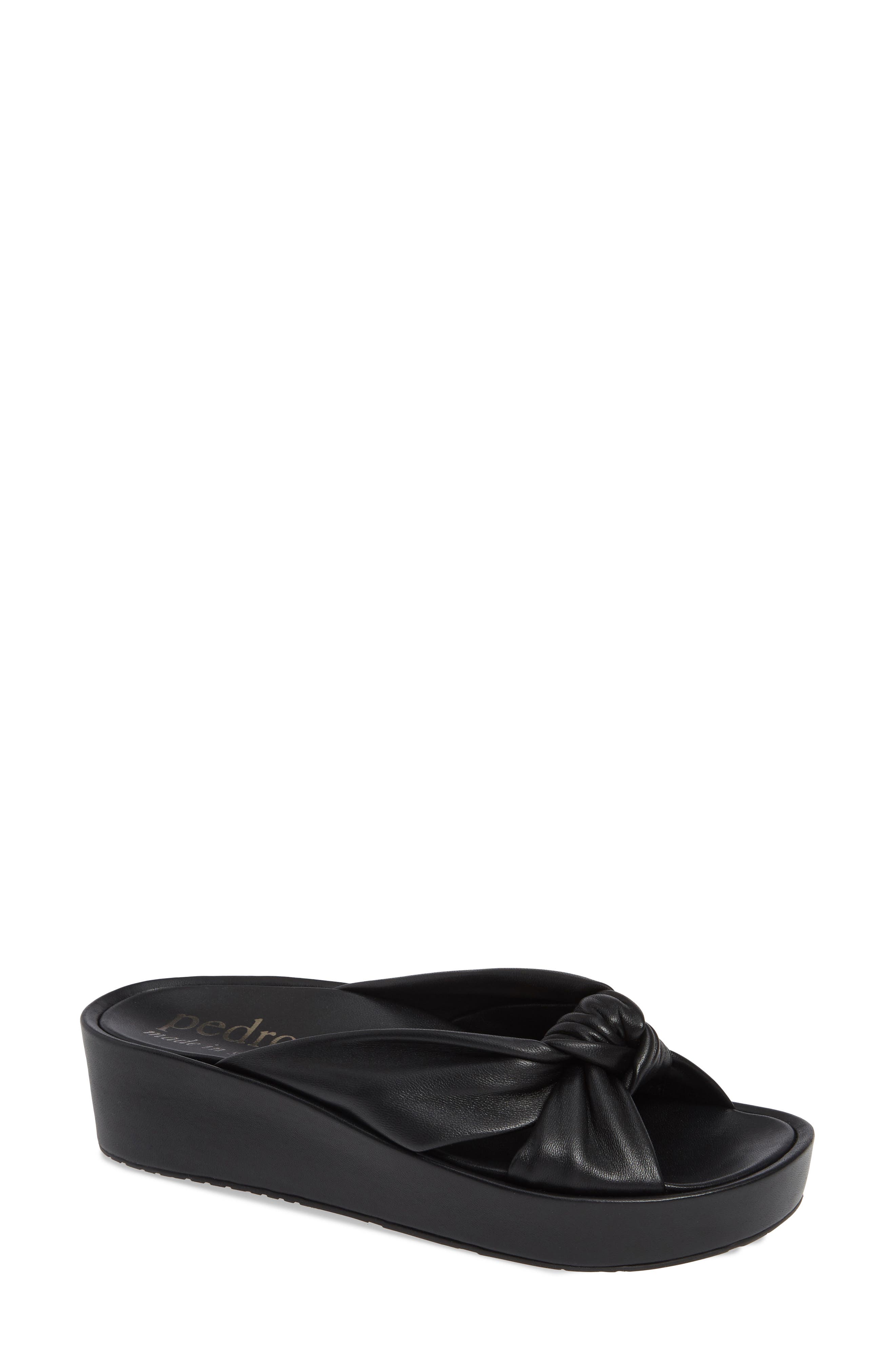 Pedro Garcia Lany Platform Slide Sandal, Black