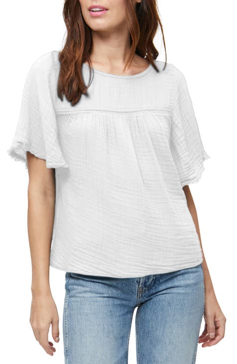 womens flutter sleeve top | Nordstrom