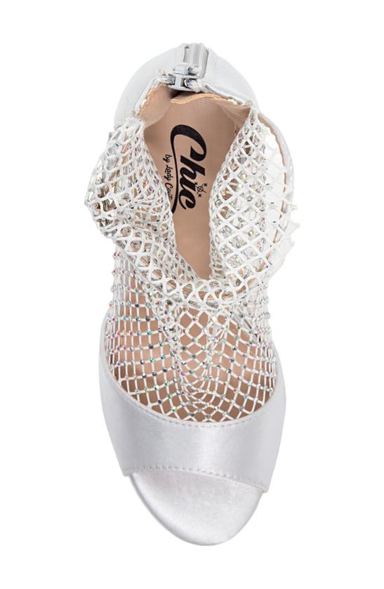 Lady Couture Ariana Mesh Heel Sandal In Silver
