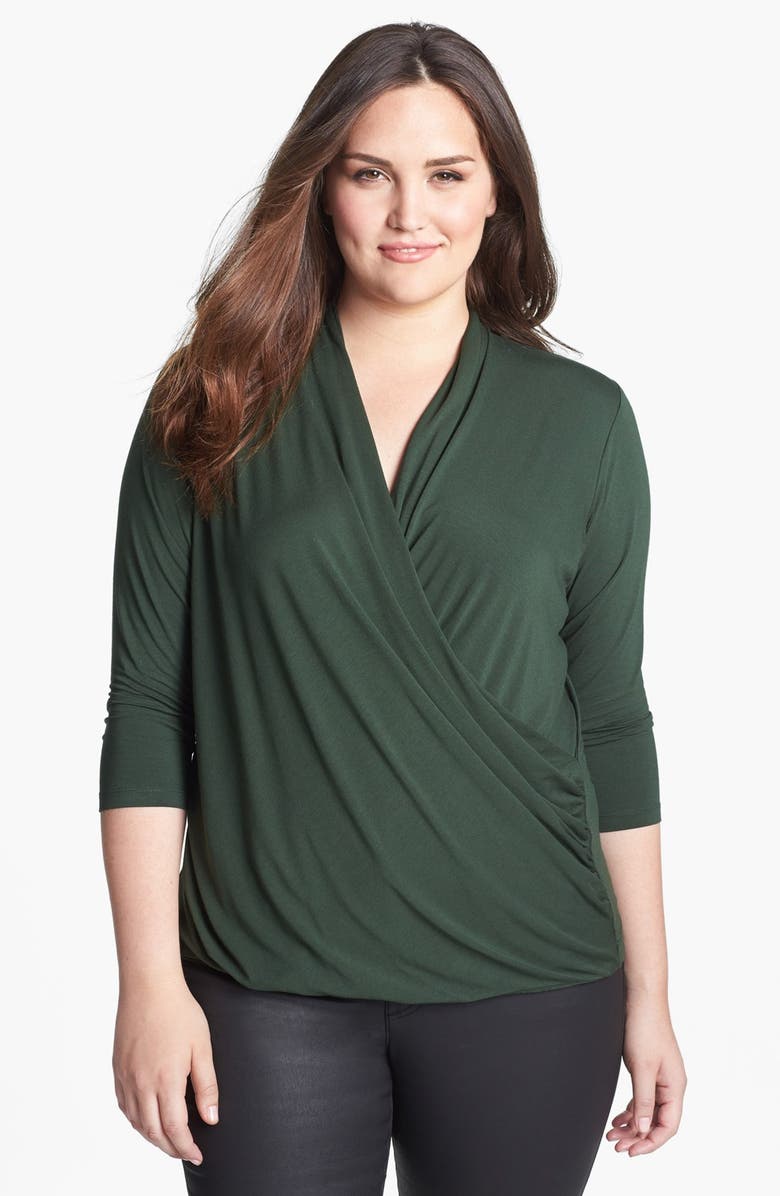 Vince Camuto Jersey Wrap Top (Plus Size) | Nordstrom