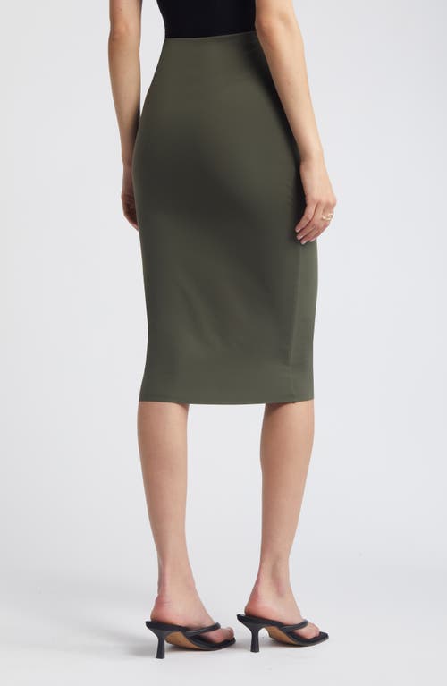 Shop Open Edit Smooth Edit Midi Skirt In Green City