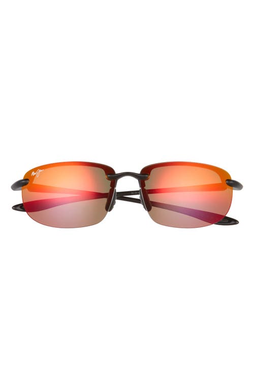 Maui Jim Hookipa 64mm Polarized Rectangle Sunglasses In Red