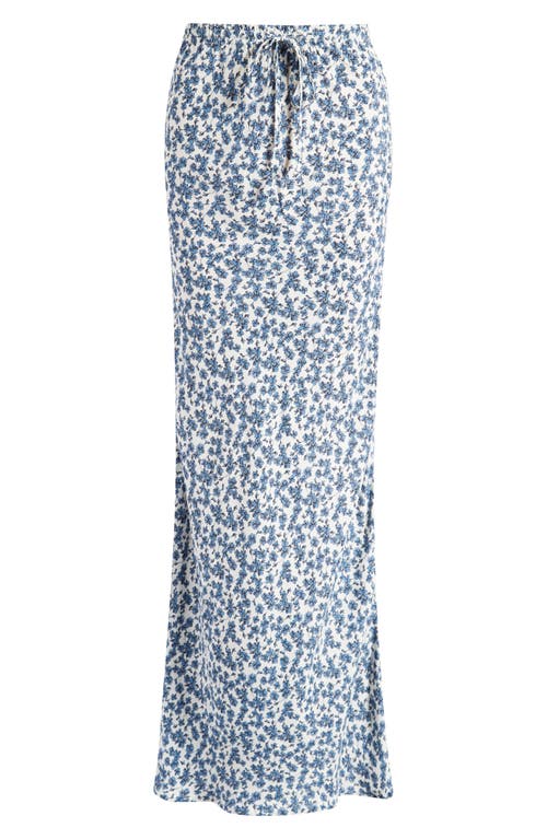 Menton Floral Maxi Skirt in Leilani Print/Mid Blue