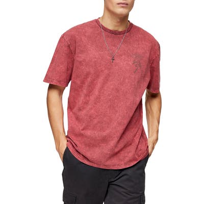 Topman Courage Tiger Graphic Tee, Red