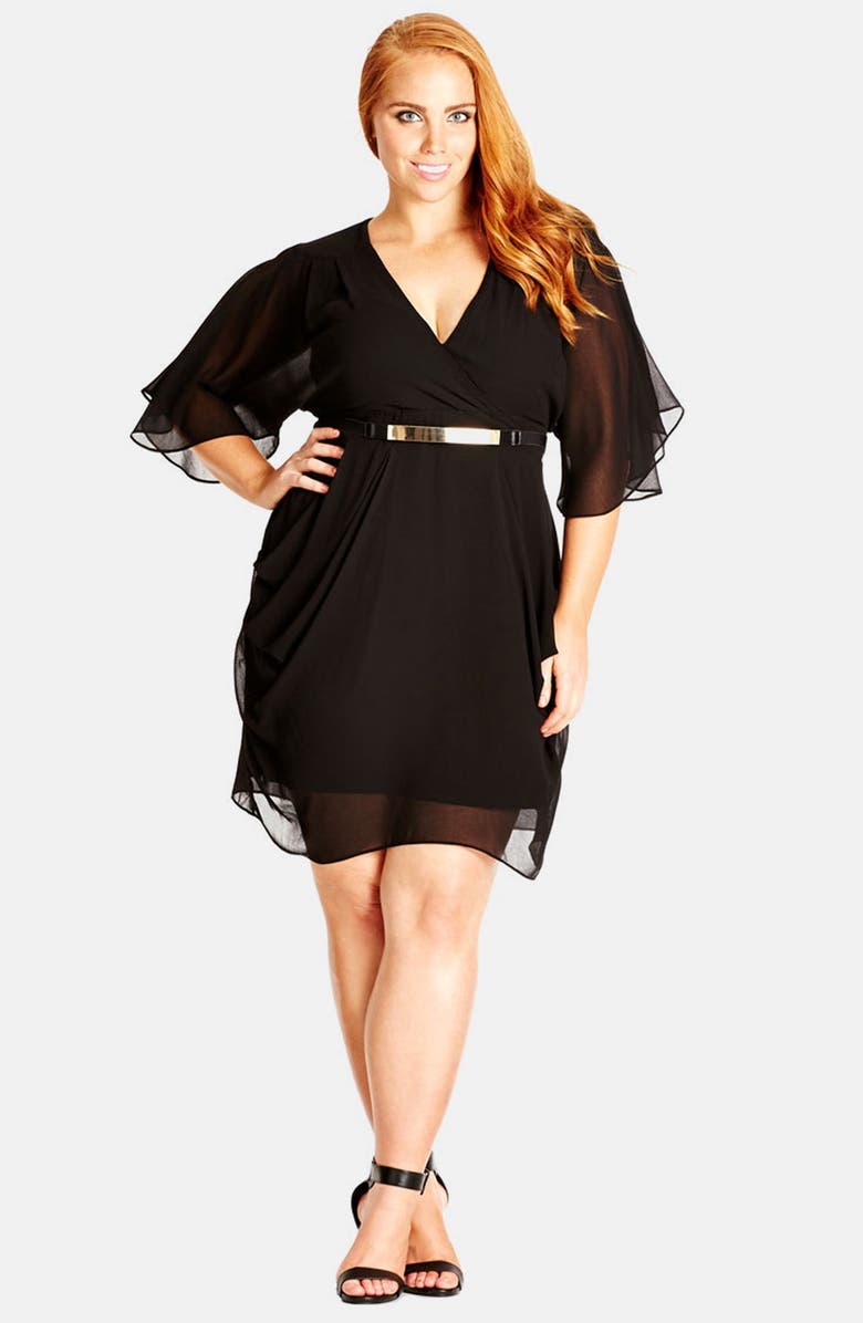 City Chic 'Black Wrap' Dress (Plus Size) | Nordstrom