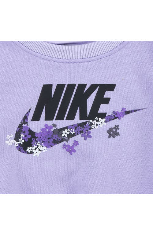 Shop Nike Dri-fit Graphic Sweatshirt & Skort Set In Purple/black