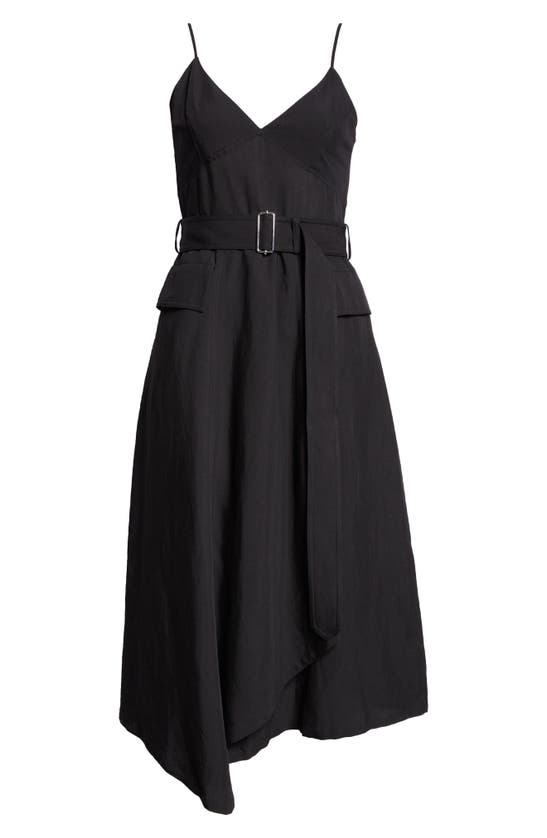 Shop A.l.c . Jacquelyn Belted Asymmetric Dress In Black