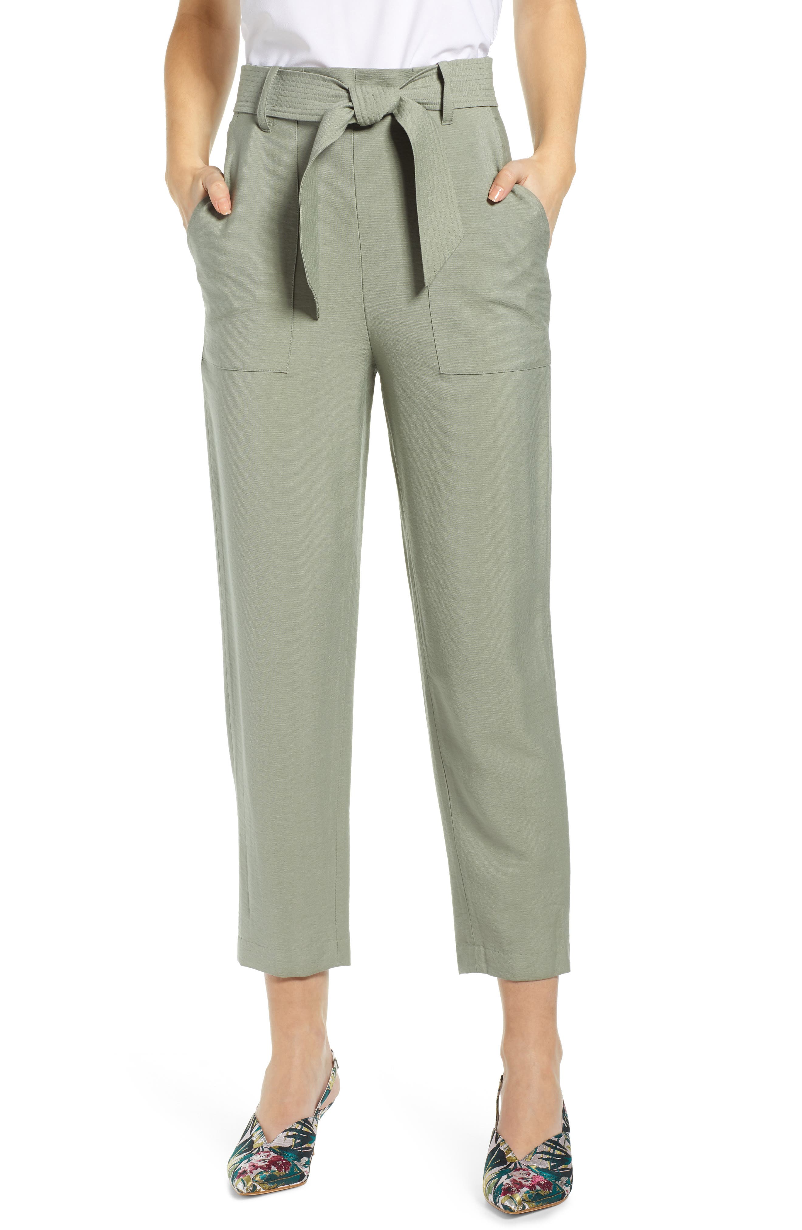 Leith Tie Front Pants Nordstrom