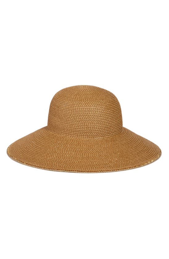 Eric Javits 'hampton' Straw Sun Hat In Natural/ Gold