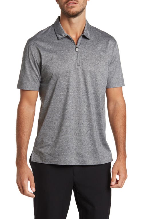 Canali Men's Zip Polo in Grey