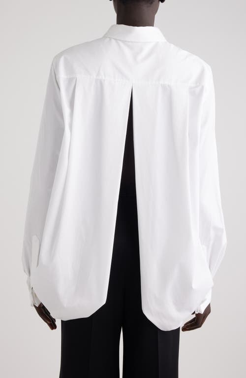 Shop Givenchy Oversize Split Back Cotton Button-up Shirt In White