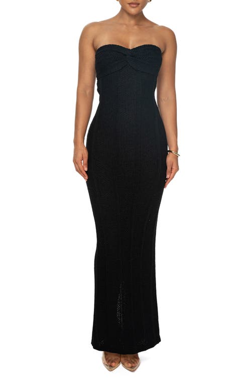 JLUXLABEL Blanca Strapless Knit Dress Black at Nordstrom,