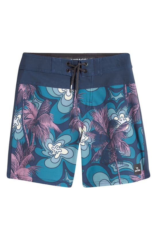 Shop Rip Curl Kids' Mirage Mason Barrel Board Shorts In Dusty Purple