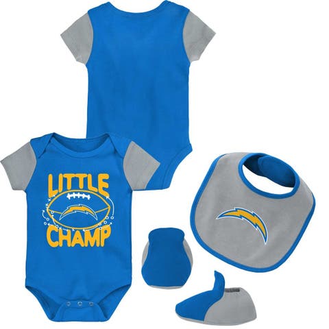 Outerstuff Infant Powder Blue /White/Heather Gray Toronto Blue Jays Biggest Little Fan 3-Pack Bodysuit Set at Nordstrom, Size 24 M