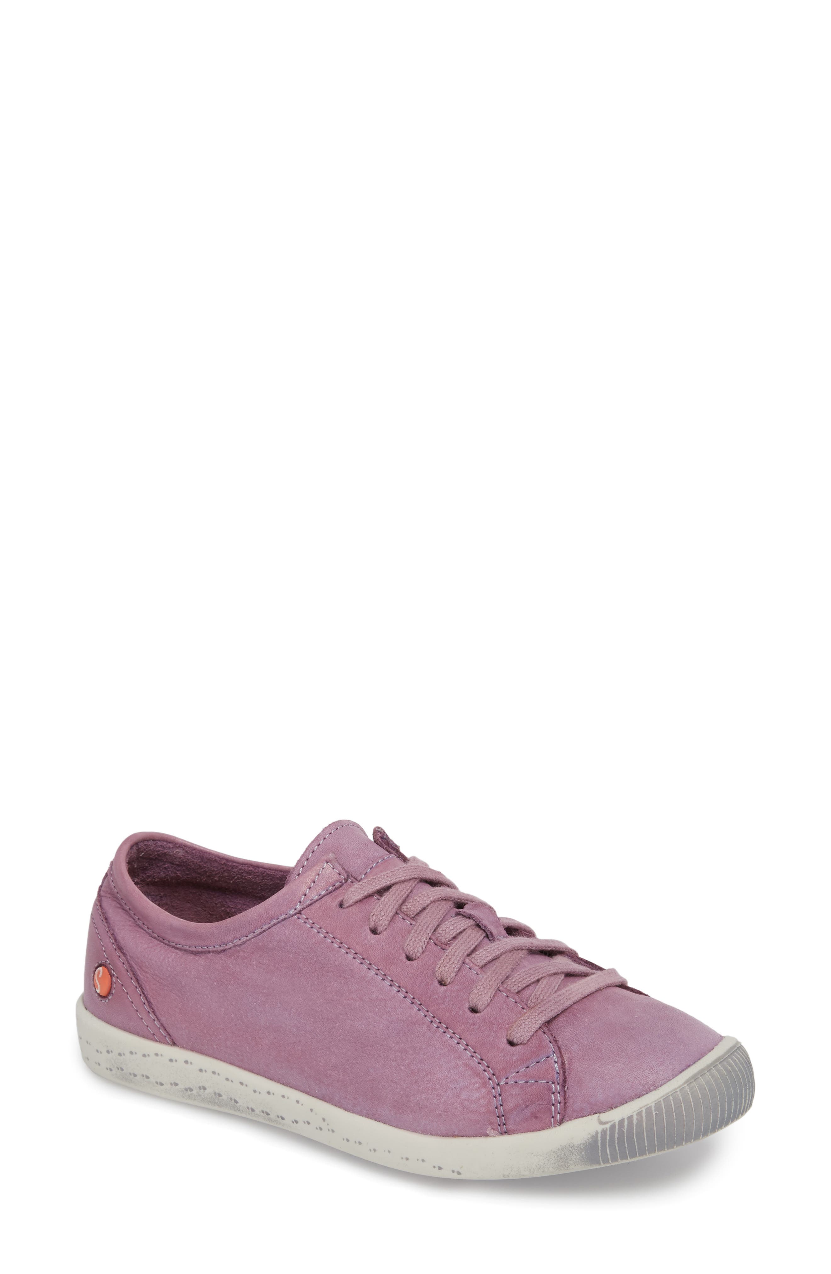 Softinos By Fly London Isla Distressed Sneaker In Lilac Leather