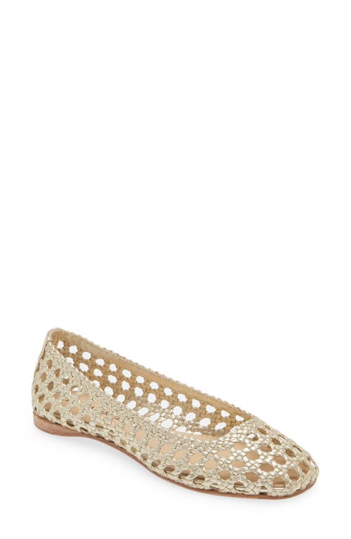 Shell Ballet Flat in Champagne