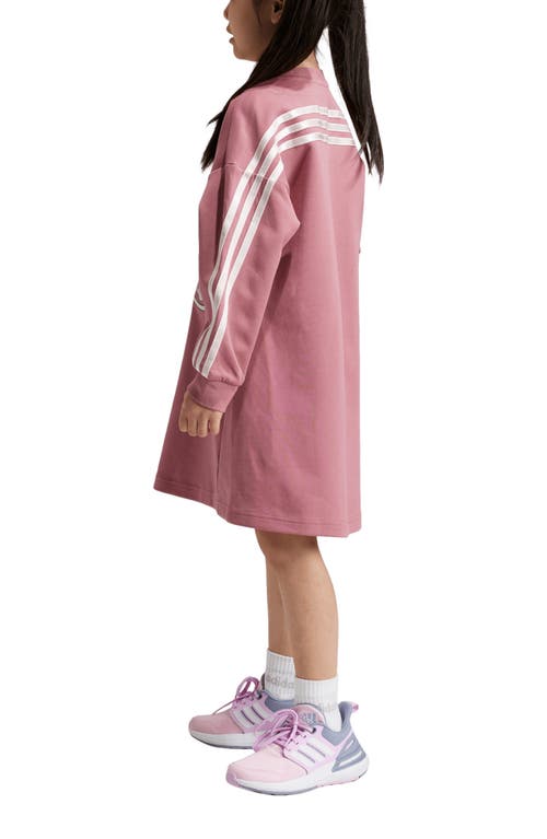 Shop Adidas Originals Adidas X Disney Kids' Minnie Mouse Long Sleeve T-shirt Dress In Crimson/pink Metallic/pink