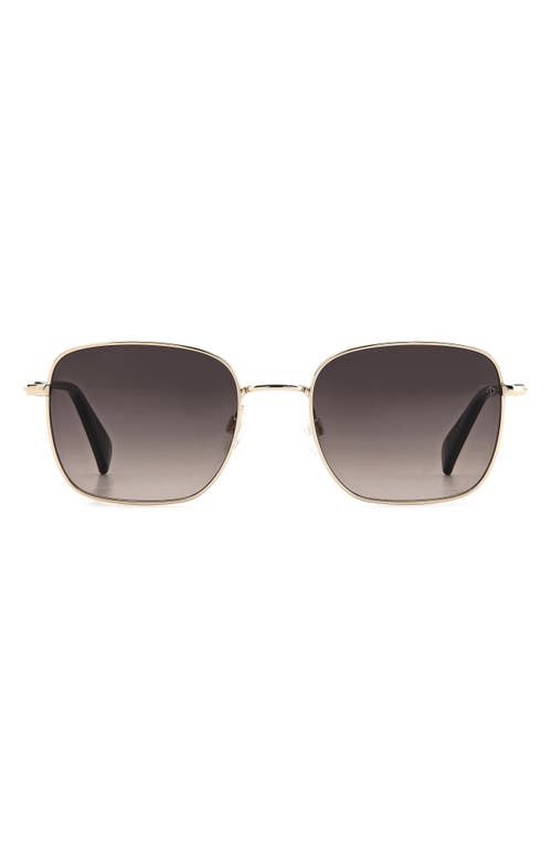 Shop Rag & Bone 52mm Gradient Square Sunglasses In Gold/brown Gradient