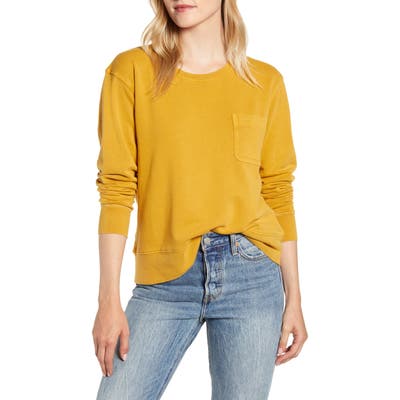 Alex Mill Fleece Pocket Sweatshirt, Yellow