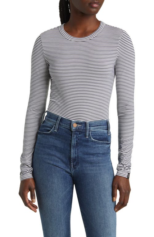 Rag & Bone Luca Stripe Long Sleeve Top In Gray