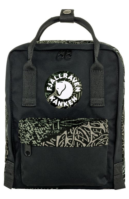 Fjall Raven Fjällräven Mini Kånken Art Water Resistant Backpack In Black