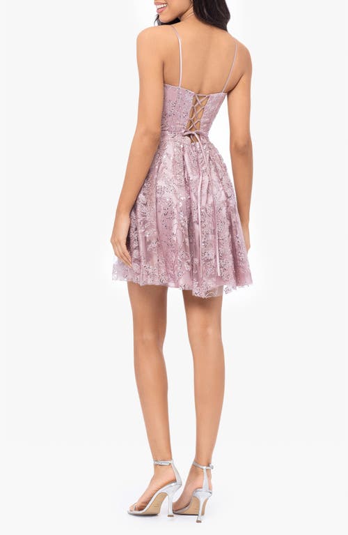 Blondie Nites Sequin Minidress In Rose