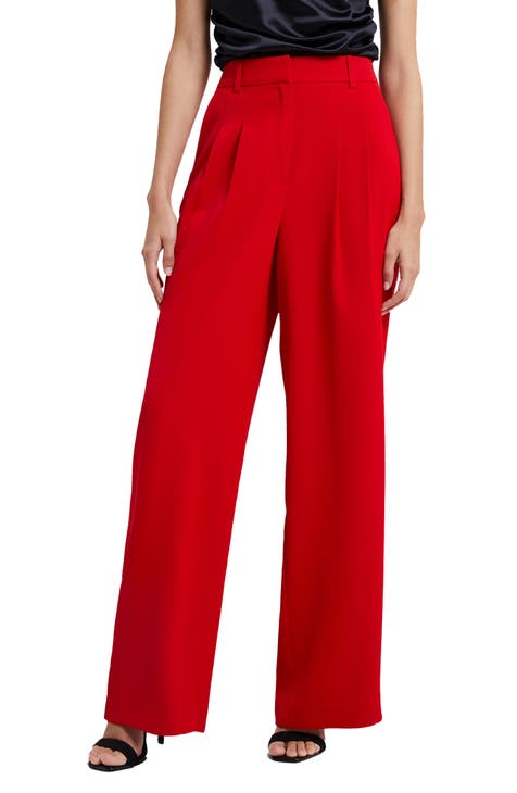 Women s Red Wide Leg Pants Nordstrom