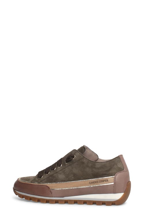 Shop Candice Cooper Janis Strip Sneaker In Army Green