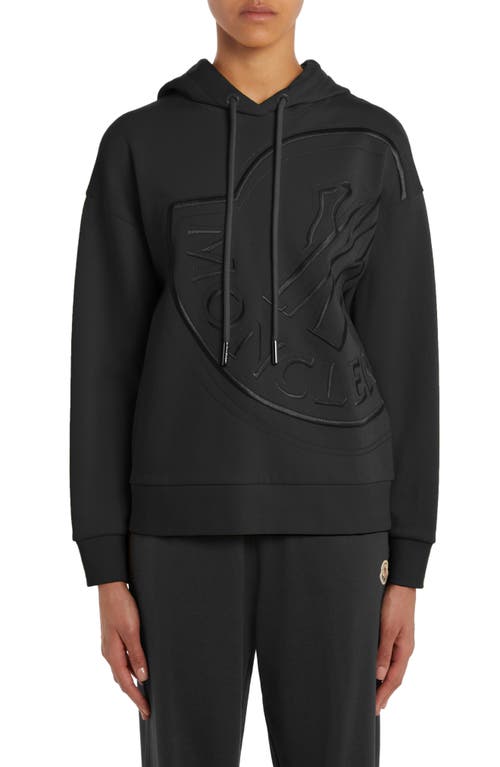Moncler Oversize Embroidered Logo Hoodie at Nordstrom,
