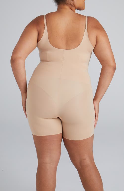 Honeylove Open Bust Bodysuit In Sand