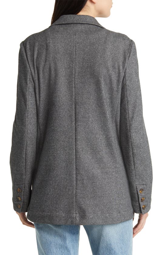 Faherty Dream Flannel Double Knit Blazer In Mountain Charcoal