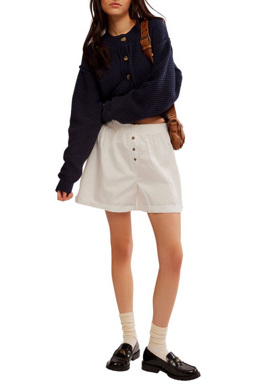 Free People Lila Crop Cardigan In Sky Captain