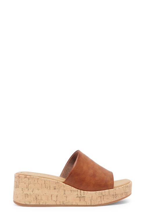 Shop B O C Savia Platform Wedge Sandal In Dark Tan