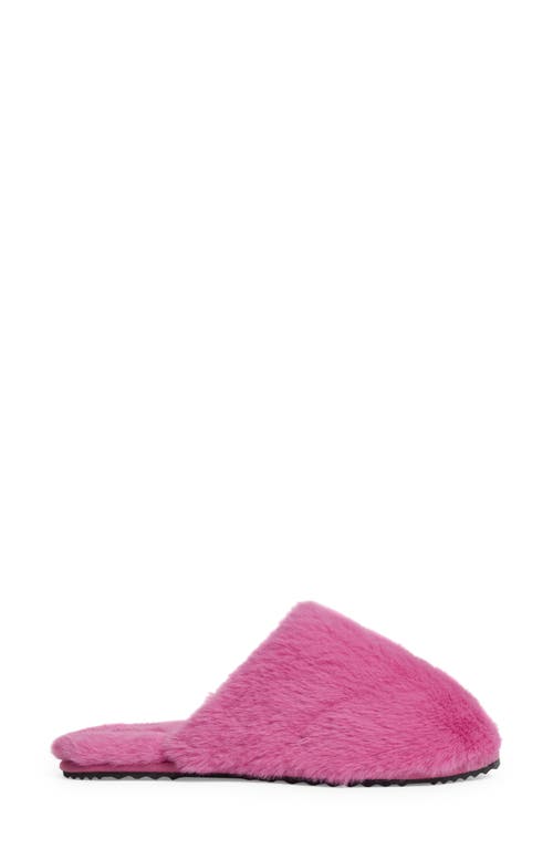 Melody Faux Fur Slide Slipper in Sugar Pink